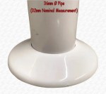 5 x 32mm 36mm Basin Waste Pipe Cover WHITE Wall or Floor Cover 78mm External - Image 2