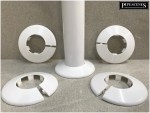 5 x 40mm 43mm Bath Waste Pipe Cover WHITE Wall or Floor Cover 90mm External - Image 6