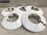5 x 40mm 43mm Bath Waste Pipe Cover WHITE Wall or Floor Cover 90mm External - Image 3
