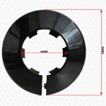 10 x 40mm 43mm Bath Waste Pipe Cover BLACK Wall or Floor Cover 90mm External - Image 3