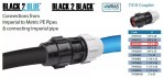 25mm Blue MDPE to Old 1/2" Black Water Main Pipe Metric to Imperial Joiner - Image 2