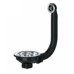 Viva PP0010 Kitchen Sink Basket Strainer Waste | 90mm Combined Overflow