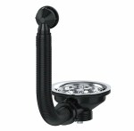 Kitchen Sink Basket Strainer Waste & Plug WITH Overflow Fitting Combined - Image 8
