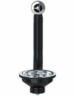 Kitchen Sink Basket Strainer Waste & Plug WITH Overflow Fitting Combined - Image 7