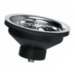 Kitchen Sink Basket Strainer Waste | 90mm Hole & Extra-Long 41mm Fixing Bolt