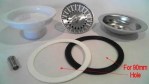 Kitchen Sink Basket Strainer Waste & Plug Fits 90mm Hole & Extra Thick Sinks - Image 5