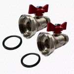 22mm Perfect Pump Valves Central Heating Full Bore Butterfly Lever Handle PAIR