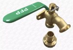 All In One Brass Garden Bib Tap & Back Plate Quarter Turn Lever Easy Use 15mm - Image 2