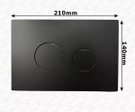 NEW Matte Black Flush Plate for PNEUMATIC Concealed Cisterns Air Hose Type - Image 2