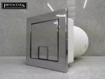 Twin Hose Toilet Push Button Dual Flush Air Type Pneumatic Square - Image 3