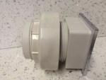 Twin Hose Toilet Push Button Dual Flush Air Type Pneumatic Square - Image 5