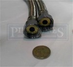 Hansgrohe Pair 3/8" Inch Flexi Tail Pipe Adapter Fitting Compression European Tap - Image 5