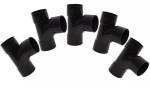 5x Solvent Weld Equal Tee Swept - Waste Water Glue Fit Cement Fitting 43mm