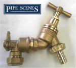 Outdoor Garden Tap Hose Union Bib Tap 1/2" Brass Kit with Wall Plate Elbow - Image 2