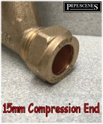 25mm x 15mm Stopcock Brass for Blue MDPE Water Main to Copper with Pipe Liner - Image 3