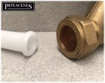 Brass 20mm Stopcock Tap for Blue MDPE Water Main Pipe with 2 x Pipe Liners - Image 3