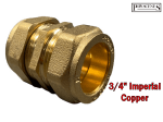 Metric to Imperial 22mm x 3/4" Compression Adaptor Joiner Connector Inch to MM - Image 3
