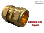 Metric to Imperial 22mm x 3/4" Compression Adaptor Joiner Connector Inch to MM - Image 4