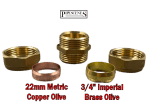 Metric to Imperial 22mm x 3/4" Compression Adaptor Joiner Connector Inch to MM - Image 2