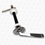 Long Reach Toilet Handle - 9" Extended Cistern Lever with Chrome Finish & Brass Arm