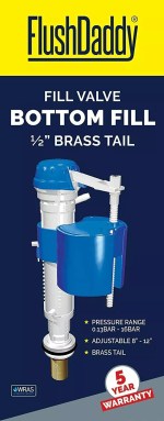 Toilet Valve with Brass Tail 1/2" 20mm Bottom Inlet Float Valve - Image 2