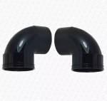 Solvent 110mm Soil Pipe Elbows Bends 90° Single Socket - Black Glued 4" ABS Vent