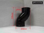 Solvent 110mm Soil Pipe Offset Bends 45° SWAN NECK - Black Glued 4" ABS Vent - Image 2