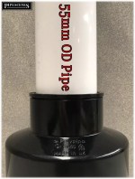 Black 110mm Soil Pipe Adapter Reducer to 55mm Waste Pipe Glue fit - Image 2