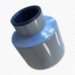 Grey 110mm Soil Pipe Adapter Reducer - 55mm Push-Fit Rubber Waste Fitting
