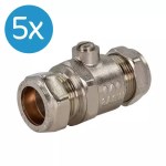 5x 22mm Compression Full Bore Large Bore Isolating Valve Isolation Service Valve