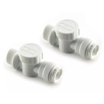 2 x Washing Machine / Dishwasher Tap Valve Speedfit Pushfit Hot/Cold 15mm x 3/4"
