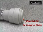 PAIR of Pushfit Flexible Tap Connectors 15mm x 3/4" 300mm WRAS Approved 30cm - Image 3