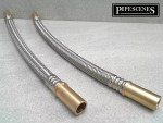 PAIR of 15mm Plain Ended Brass Flexible Pipe Connectors 30cm 300mm Plumbing - Image 2
