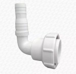 Washing Machine Spigot Bent WMF4 McALPINE Waste Nozzle with Nut & Cone Washer