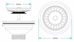 Kitchen Sink Basket Strainer Waste Kit 1 x WITHOUT Overflow & 1 x RECTANGULAR - Image 4