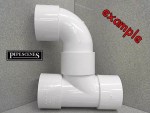 Bag of 10 x 40mm 43mm Solvent Weld Glue Waste Pipe M & F Bend Street Elbow 92.5° - Image 3