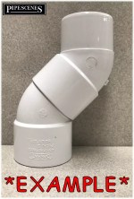 Bag of 10 x 40mm 43mm Glued Conversion Waste Pipe M & F Bend Street Elbow 45° - Image 3