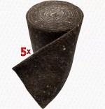 5 x Rolls of HairFelt Lagging Flat 4" Wide x 24ft Long Pipe Lagging Wrap