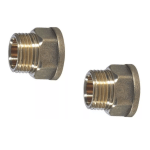 Brass 1/2" BSP Male x Female Tap Extensions / Extenders (Pair)