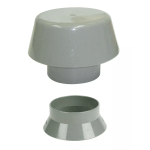 FloPlast Grey 110mm Vent Cowl & Weather Collar Soil Pipe Mushroom Vent