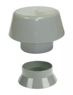Grey Vent Kit 110mm Vent Cowl & Weather Collar Soil Pipe Stack Mushroom Vent
