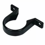 10 x FloPlast BLACK 32mm ( 36mm ) Waste Pipe Saddle Pipe Clip Bracket Support - Image 2