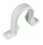10 x FloPlast WHITE 40mm ( 43mm ) Waste Pipe Saddle Pipe Clip Bracket Support - Image 4