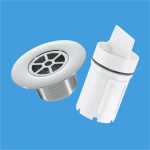 85mm Shower Drain Top Waste Chrome Plated ABS with Short Hair Trap Dip Tube STW