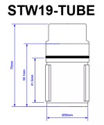 85mm Shower Drain Top Waste Chrome Plated ABS with Short Hair Trap Dip Tube STW - Image 3