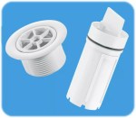 70mm Shower Drain Top Waste White ABS with Long Hair Trap Dip Tube STW