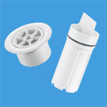 70mm Shower Drain Top Waste White ABS with Long Hair Trap Dip Tube STW