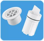 70mm Shower Drain Top Waste White ABS with Short Hair Trap Dip Tube STW
