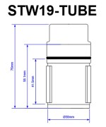 70mm Shower Drain Top Waste White ABS with Short Hair Trap Dip Tube STW - Image 3