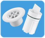 85mm Shower Drain Top Waste White ABS with Short Hair Trap Dip Tube STW